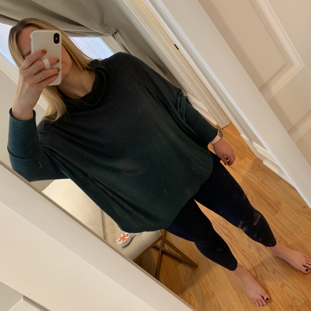 Ombré Sweater Poncho